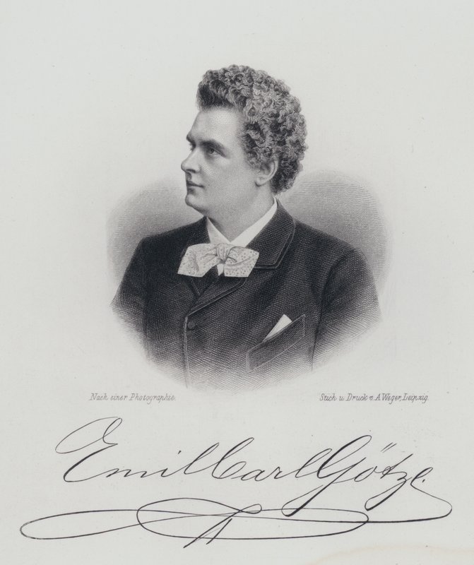 Emil Goetze, tysk operasångare (gravyr) av German School