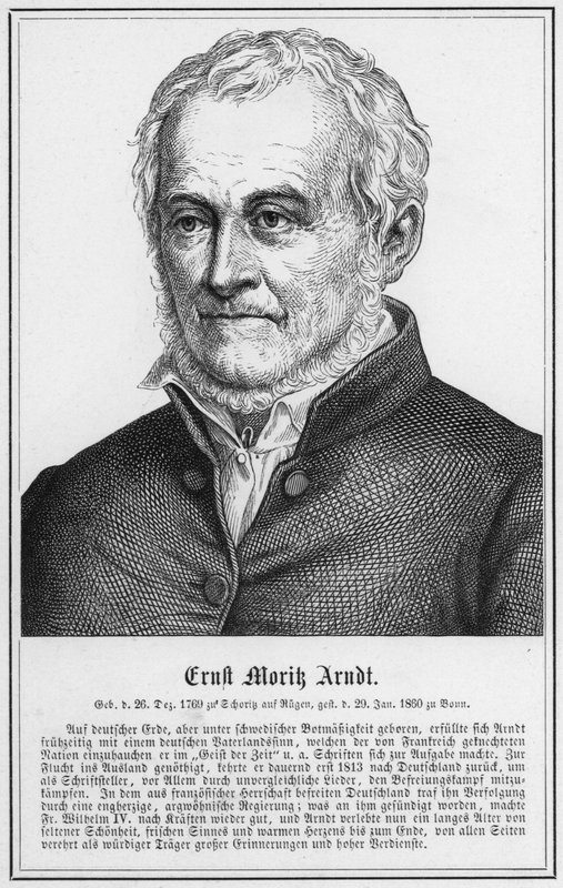 Ernst Morik Arndt (gravyr) av German School