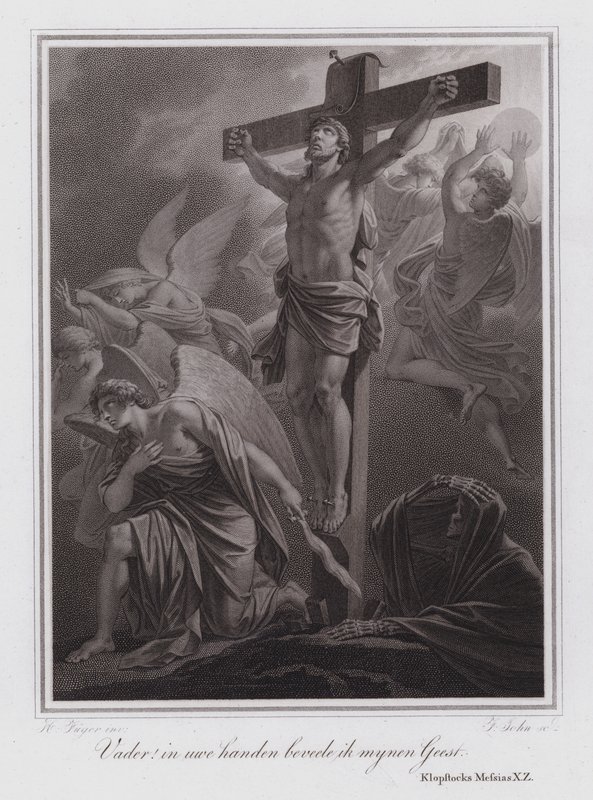 Far! I dina händer befaller jag min ande. Jesus på korset (gravyr) av German School