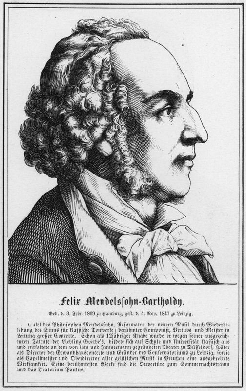 Felix Mendelssohn-Bartholdy (gravyr) av German School