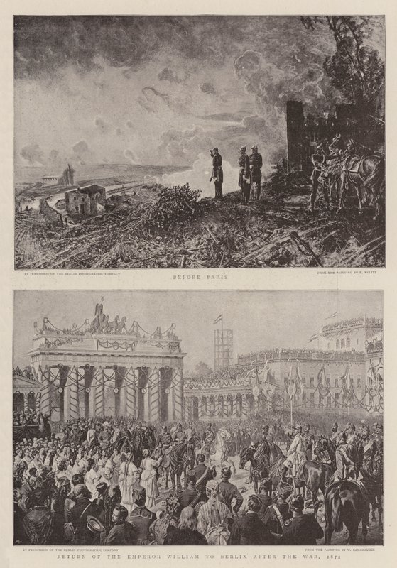 Fransk-preussiska kriget (litho) av German School