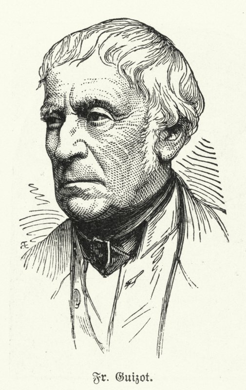 Francois Guizot, fransk historiker och statsman (litho) av German School