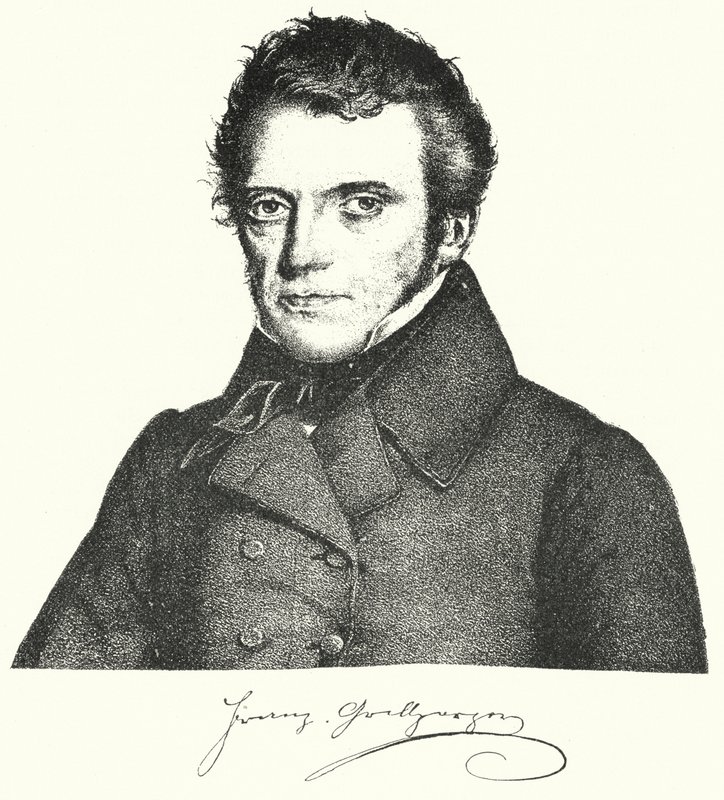 Franz Grillparzer, österrikisk dramatiker och poet (gravyr) av German School