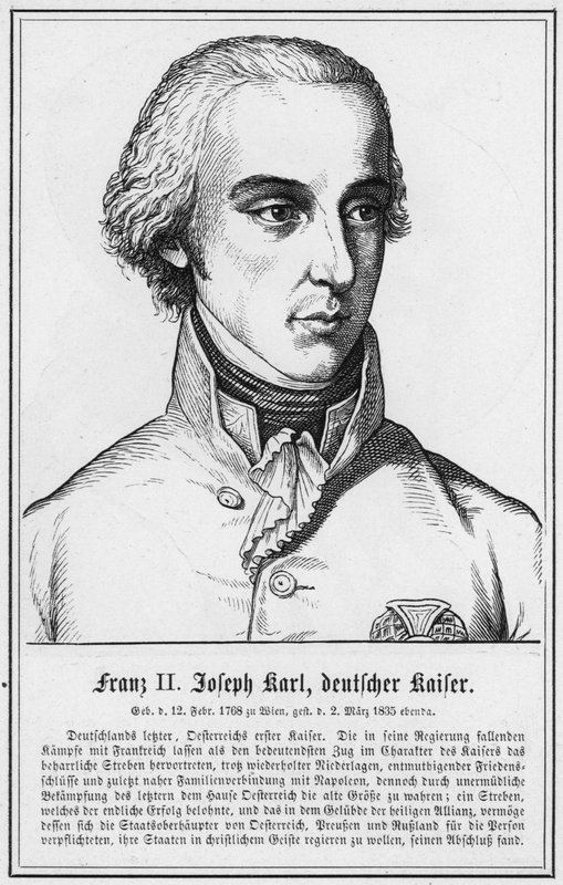 Franz II Joseph Karl, Deutscher Kaiser (gravyr) av German School