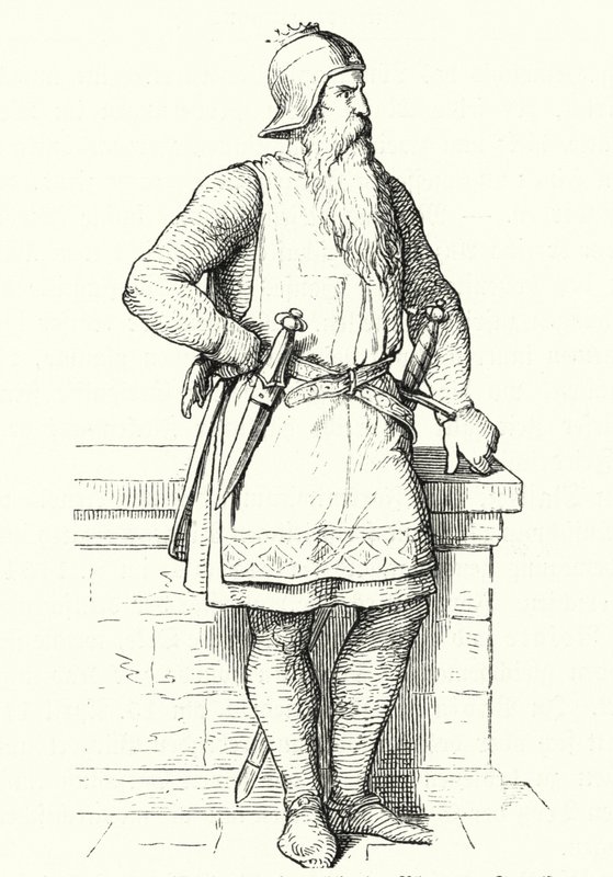 Frederick Barbarossa, kung av Tyskland och Italien och den helige romerske kejsaren (gravyr) av German School