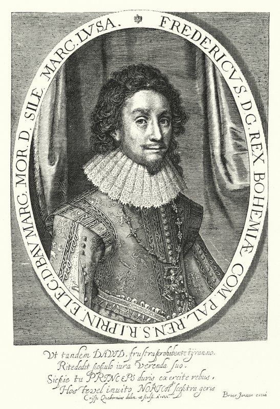 Fredrik I, kung av Böhmen, vinterkungen (gravyr) av German School