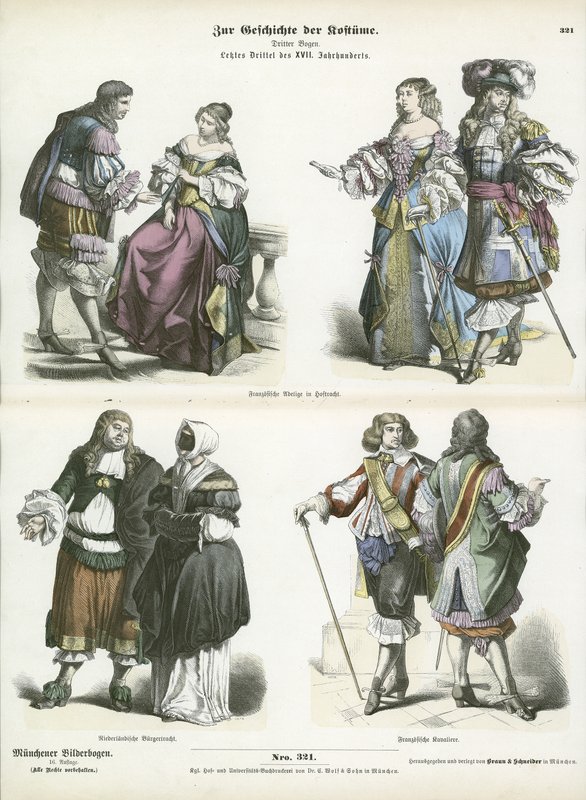 Franska och holländska dräkter, tidigt 1600-tal av German School