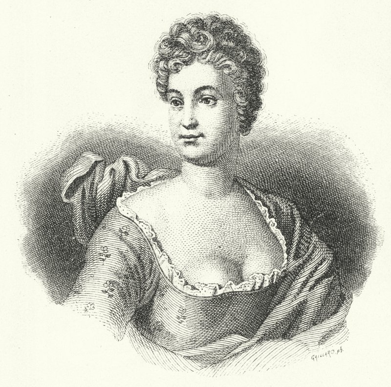 Friederike Caroline Neuber, tysk skådespelerska och teaterregissör (gravyr) av German School
