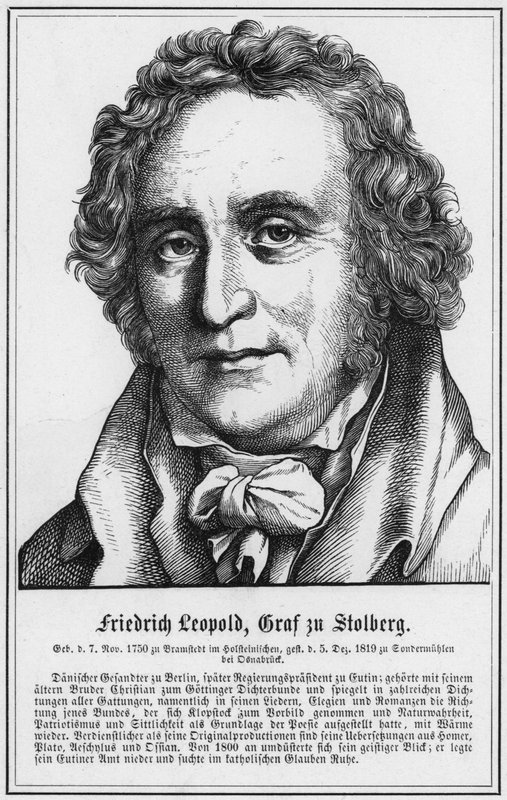 Friedrich Leopold, greve av Stolberg (gravyr) av German School