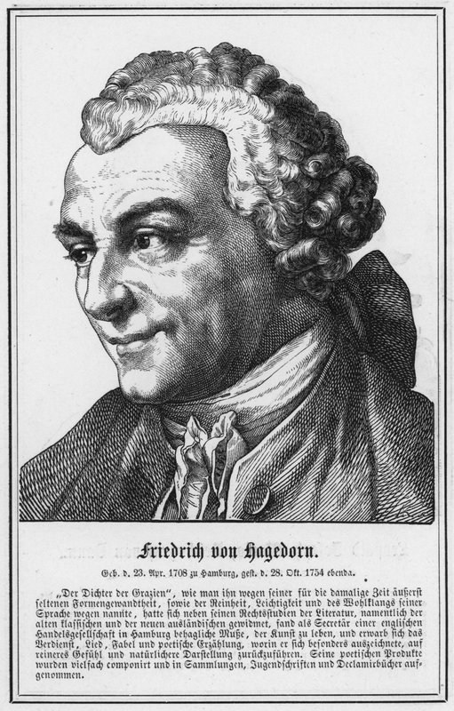 Friedrich von Hagedorn (gravyr) av German School