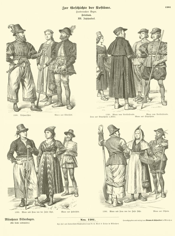 Frisiska dräkter, 1500-talet av German School