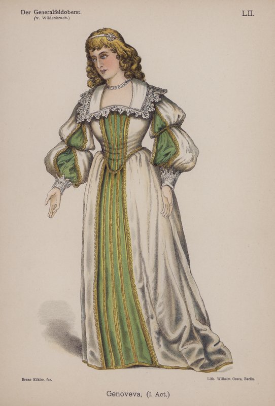 Genoveva, från Der Generalfeldoberst av Ernst von Wildenbruch (färg litho) av German School