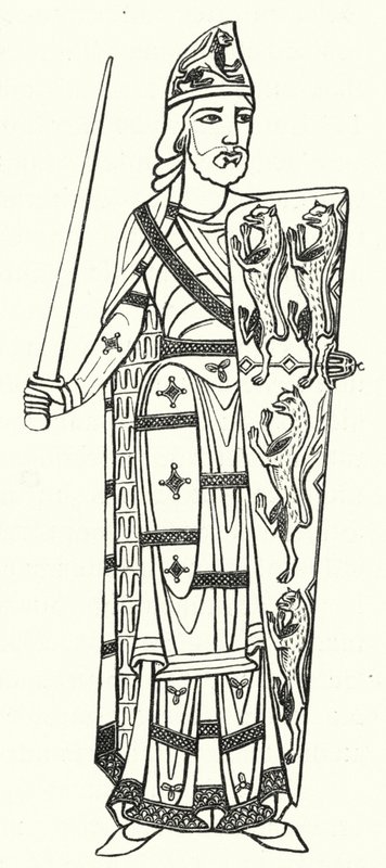 Geoffrey Plantagenet, greve av Anjou (gravyr) av German School