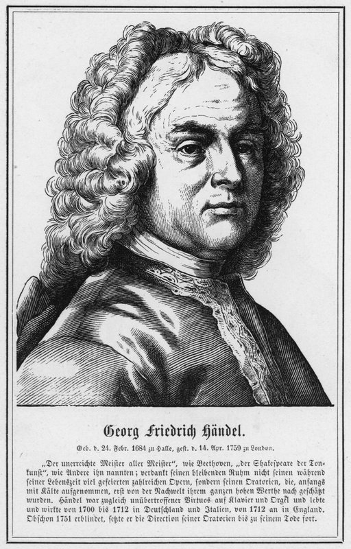 Georg Friedrich Handel (gravyr) av German School