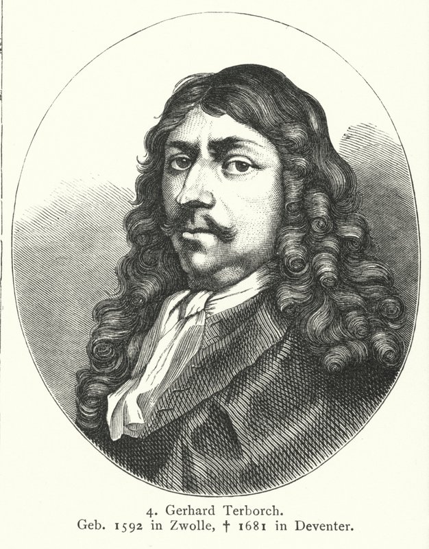 Gerard ter Borch, målare från den holländska guldåldern (gravyr) av German School