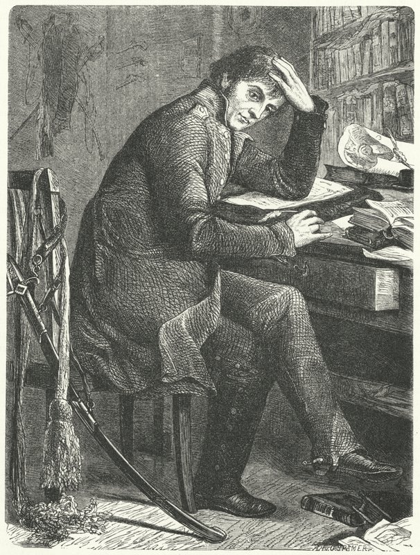 Gerhard von Scharnhorst, tysk general och reformator av den preussiska armén (gravyr) av German School