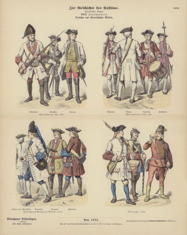 tyska och österrikiska militäruniformer av German School