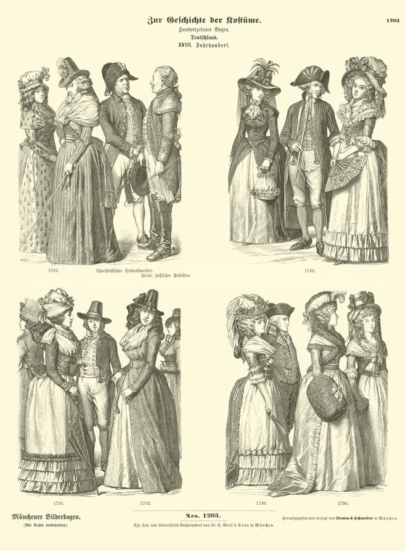 Tyska dräkter, 1700-tal av German School