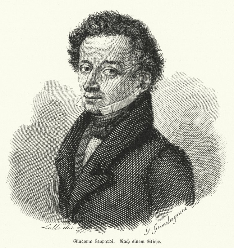 Giacomo Leopardi, italiensk filosof, poet och filolog av German School