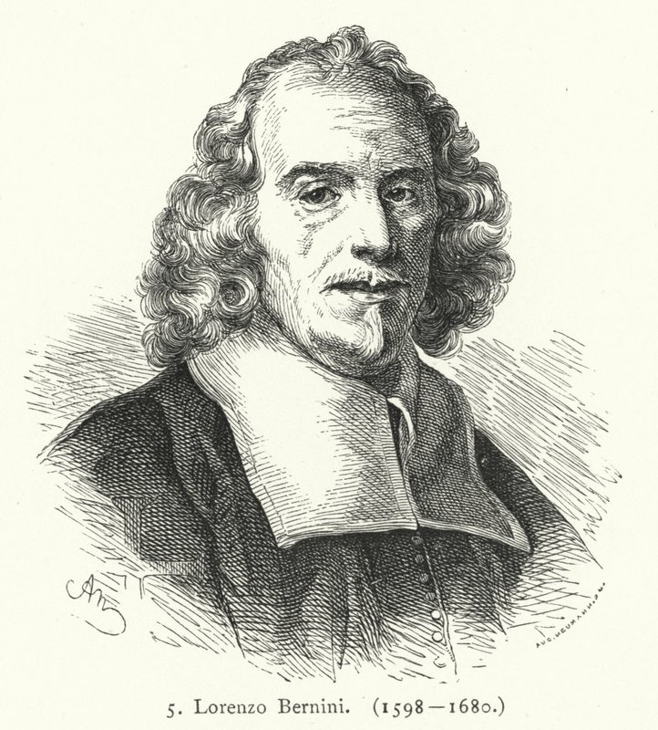 Gian Lorenzo Bernini, italiensk barockskulptör och arkitekt (gravyr) av German School
