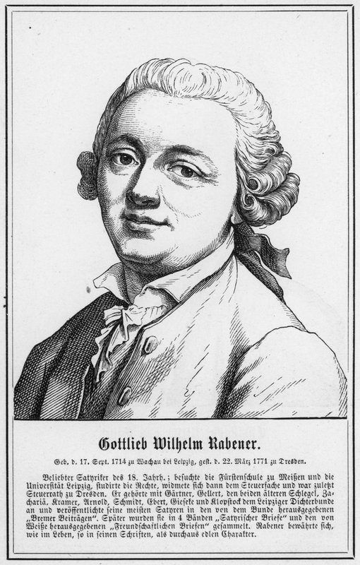 Gottlieb Wilhelm Rabener (gravyr) av German School