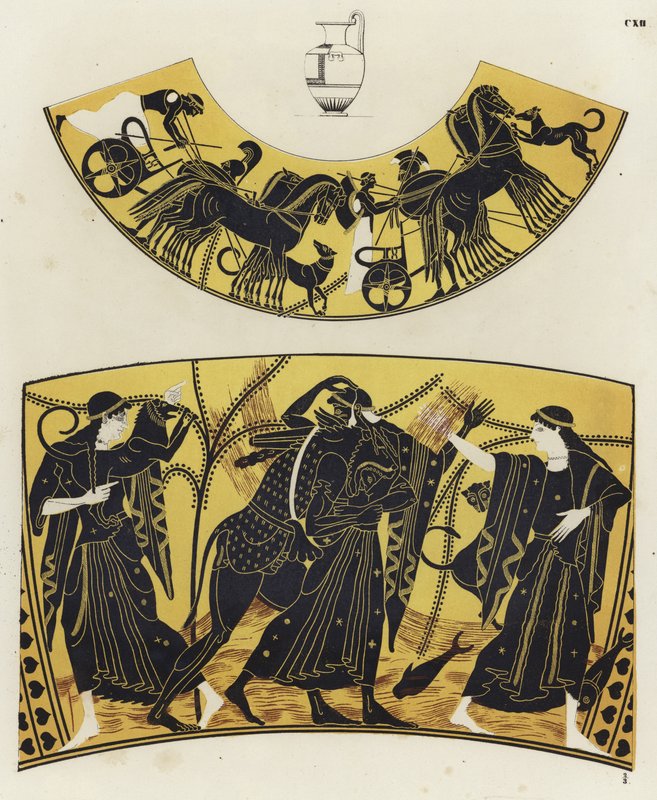 Grekisk vasmålning (färg litho) av German School
