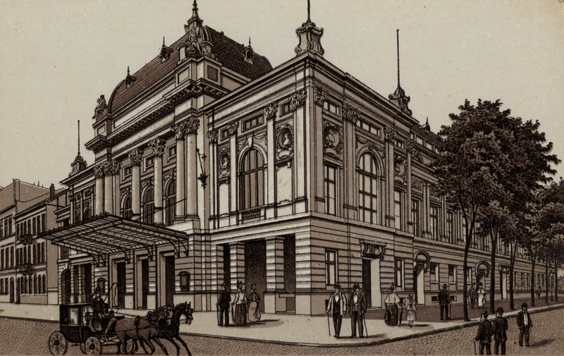 Hamburg: Deutsches Schauspielhaus, Tyska teatern (litho) av German School