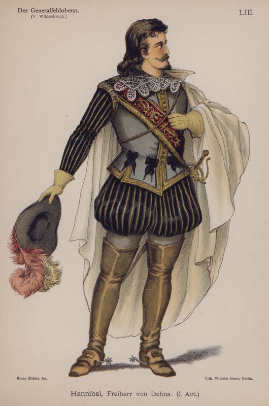 Hannibal, Freiherr von Dohna, från Der Generalfeldoberst av Ernst von Wildenbruch (färg litho) av German School