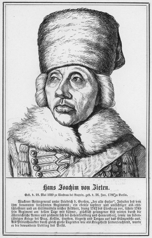 Hans Joachim von Zieten (gravyr) av German School