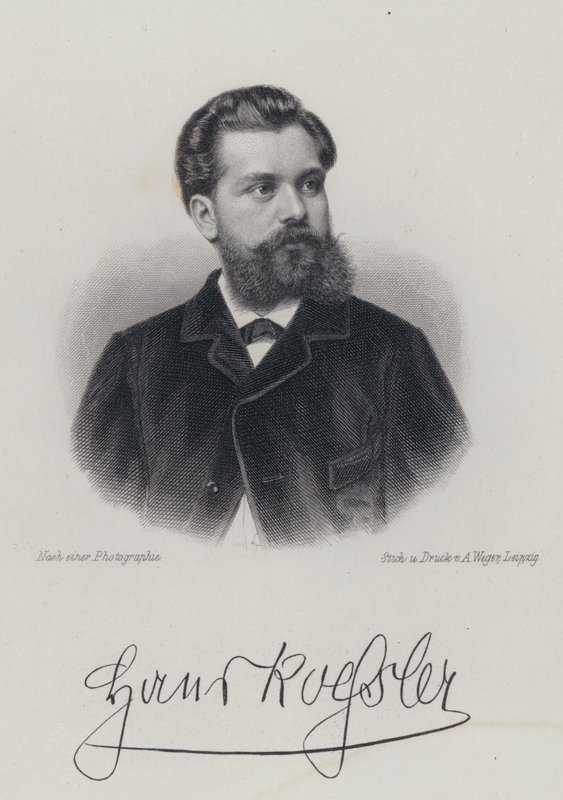 Hans von Koessler, tysk, kompositör, dirigent och musiklärare (gravyr) av German School