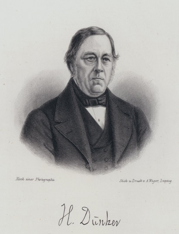Heinrich Duentzer, tysk filolog och litteraturhistoriker (gravyr) av German School