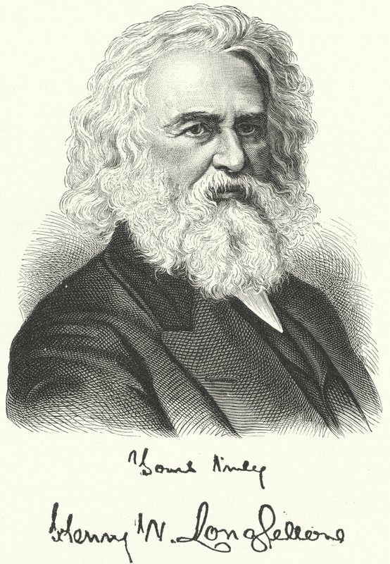 Henry Wadsworth Longfellow, amerikansk poet och professor (gravyr) av German School