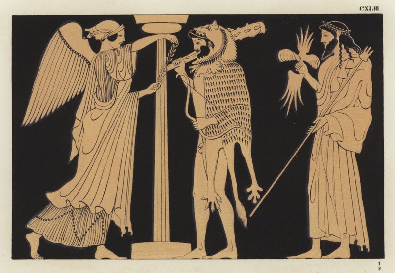 Herkules före Zeus av German School