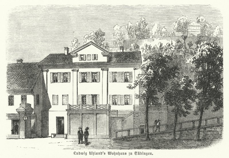 Hem för den tyske poeten, filologen och litteraturhistorikern Ludwig Uhland, Tübingen av German School