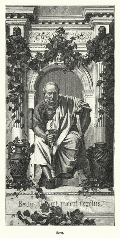 Horace, romersk poet (gravyr) av German School