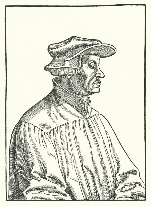 Huldrych Zwingli, schweizisk protestantisk reformator (gravyr) av German School