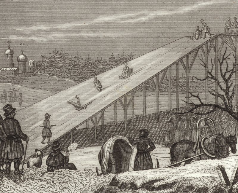 Isrutschkana i Ryssland. Illustration för Bilder-Atlas (gravyr) av German School