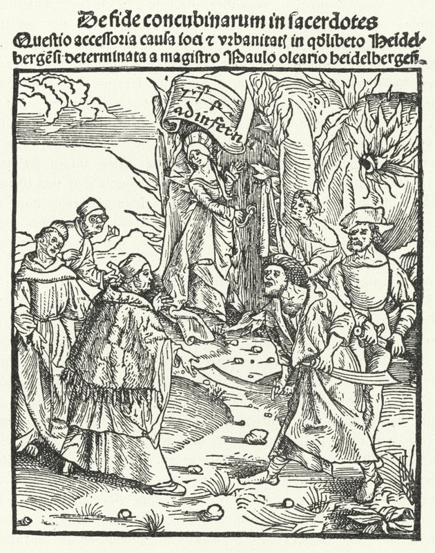 Illustration från ett verk av Jakob Wimpfeling (gravyr) av German School