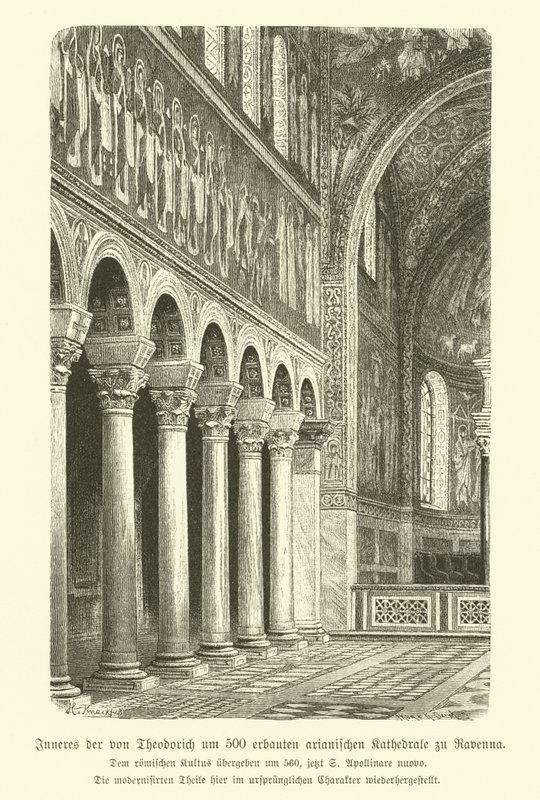Interiör av basilikan Sant