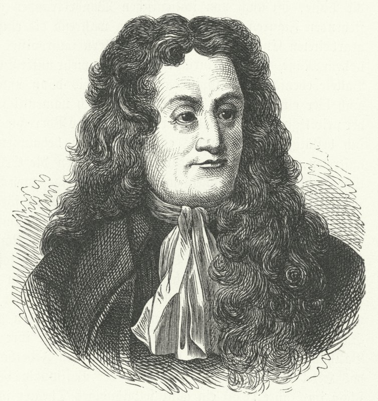 Jean de la Fontaine, fransk fabulist (gravyr) av German School