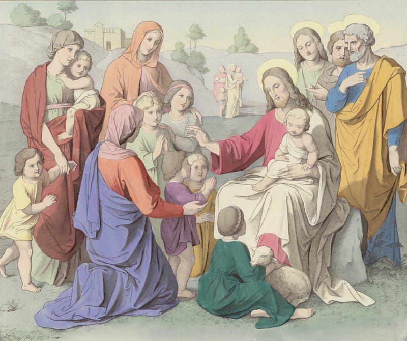 Jesus välsignade barnen av German School