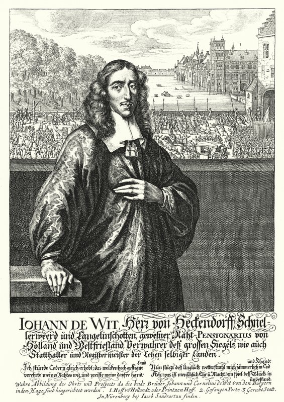 Johan de Witt, holländsk politiker (gravyr) av German School