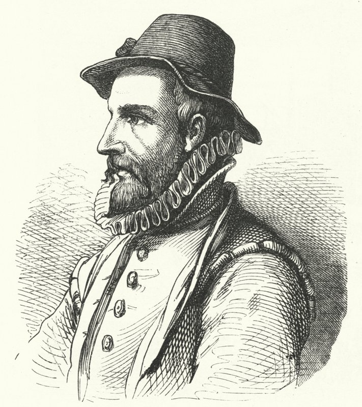 Johann Fischart, tysk författare och satiriker (gravyr) av German School