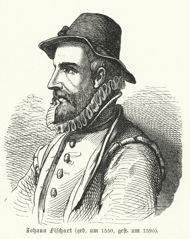 Johann Fischart, tysk författare och satiriker (gravyr) av German School