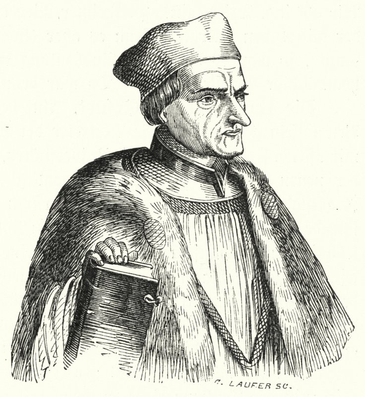 Johann Geiler von Kaisersberg, schweizisk präst och teolog (gravyr) av German School