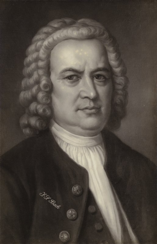 Johann Sebastian Bach, tysk kompositör, organist, cembalist, violist och violinist under barocken (1685-1750) av German School
