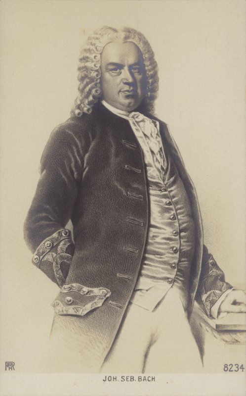 Johann Sebastian Bach, tysk kompositör, organist, cembalist, violist och violinist under barocken (1685-1750) av German School