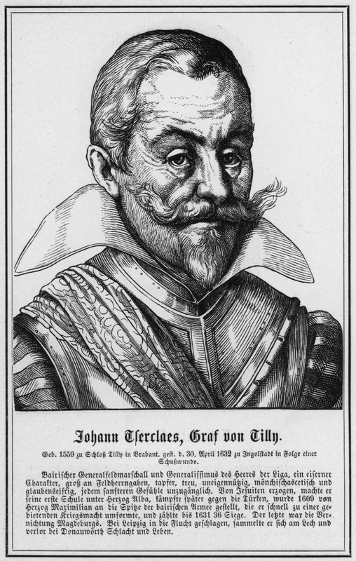 Johann Tserclaes, Graf von Tilly (gravyr) av German School