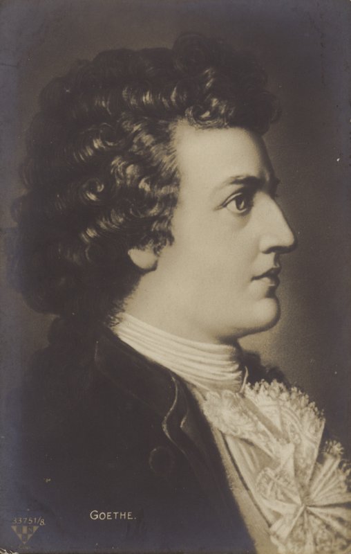 Johann Wolfgang von Goethe (1749-1832), tysk poet, romanförfattare och dramatiker (litografi) av German School