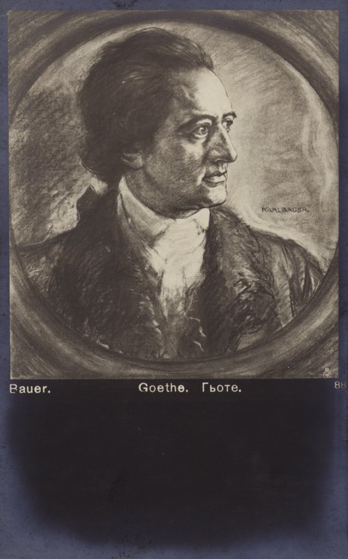 Johann Wolfgang von Goethe (1749-1832), tysk poet, romanförfattare och dramatiker (litografi) av German School
